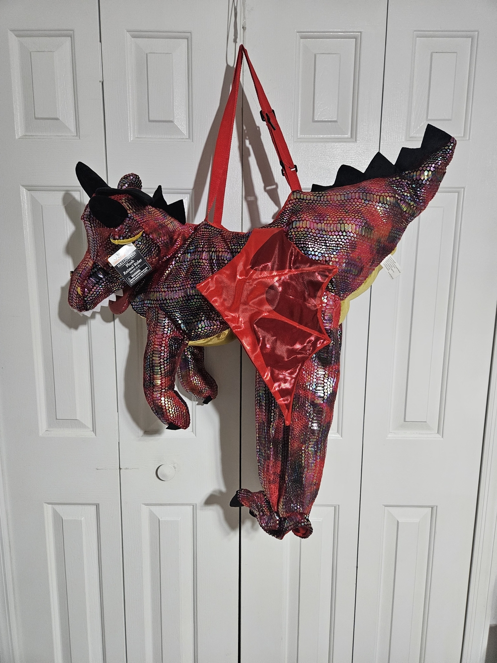 Halloween kids Red Dragon Plush Costume Ages 3 to 4